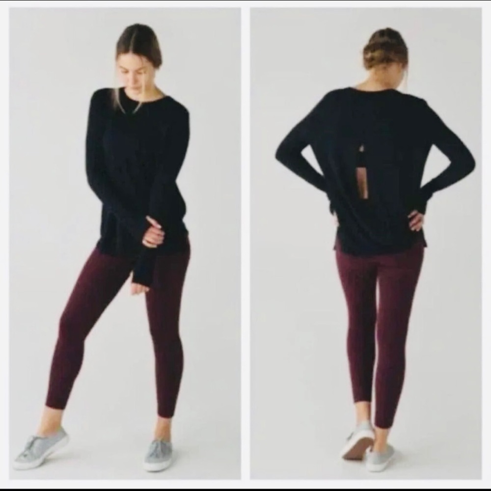 Lululemon black sweater cashmere Sz 4